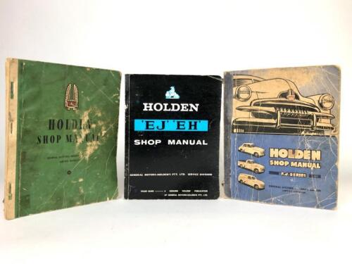 HOLDEN SHOP MANUAL: Three Holden Shop Manuals. FJ and EJ, EH shop manuals
