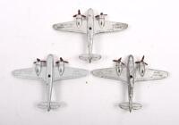 MEDIUM BOMBERS: A group of three early Dinky no.62B Medium Bomber planes circa late 1940s&nbsp; - 2