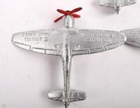TEMPEST II: A collection of three c1950s Dinky No.730 Tempest II fighter planes - 4