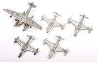 DINKY PLANES: A collection of Dinky planes including No.63B Seaplane, and four No.70F Shooting Star jets - 2