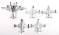 DINKY PLANES: A collection of Dinky planes including No.63B Seaplane, and four No.70F Shooting Star jets - 3