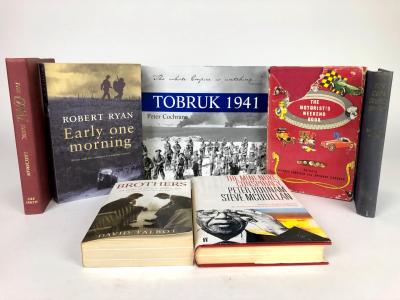 MISC BOOKS: A group of books covering topics from the military, motoring etc