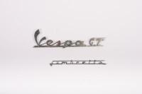 EMBLEMS: Two original body emblems for Lambretta & Vespa 'G.T.' scooters [Location Cheltenham, VIC]