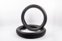TYRES: A pair of AVON Grand Prix classic racing tyres (used). 1960s matched pair for 19-inch rims [Location: Cheltenham, VIC]