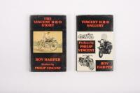 VINCENT: Two hardcover books relating to Vincent Motorcycles, 'The Vincent H.R.D Story by Roy Harper', printed 1979 and 'Vincent H.R.D Gallery by Roy Harper', printed 1974 [Location Cheltenham, VIC]
