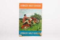 AERMACCHI HARLEY- DAVIDSON: A promotional fold out poster featuring the Italian Aermacchi Harley-Davidson range [Location Cheltenham, VIC]