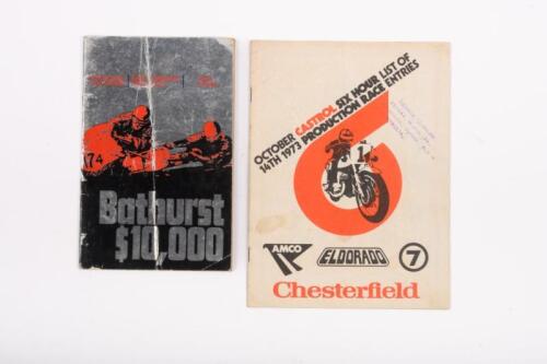 101 · RACING PROGRAMS: Two official racing programs from motorcycle events held in NSW [Location Cheltenham, VIC]