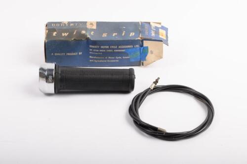 145 · TWISTGRIP: A Doherty Throttle Twistgrip assembly in original box for 1-inch handlebars with a new throttle cable [Location: Cheltenham, VIC]