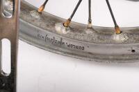 AJS 7R: An AJS 7R 1954 Rear Wheel Assembly with custom axle fitted [Location Cheltenham, VIC] - 4