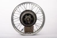 AJS 7R: An AJS 7R 1954 Rear Wheel Assembly with custom axle fitted [Location Cheltenham, VIC] - 5