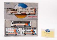 CORGI: A Corgi Stagecoach&nbsp;model set including&nbsp;No. 97065 Plaxton Paramount,&nbsp;Metrobus&nbsp;&&nbsp;AEC Routemaster, within&nbsp;original box