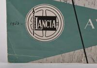 AURELIA GT 2500: A rare 1953 Lanica Aurelia Gran Turismo 2500 sales brochure, 2 page fold out, English text - 2