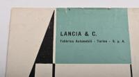 AURELIA GT 2500: A rare 1953 Lanica Aurelia Gran Turismo 2500 sales brochure, 2 page fold out, English text - 6