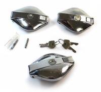 THREE DBSV8 FUEL CAPS: Two NOS fuel caps with keys