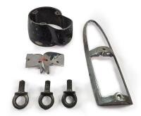 DB4: An Instrument column boss. A tail light frame. Interior waist strip end covers. Three safety belt bolts. A left hand lower door finisher trip - 2