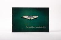 DB-5: An original 1960 Aston Martin DB-5 sales brochure - 'The David Brown Aston Martin DB-5'. With Separate Specification sheet