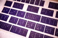 AML PARTS: A collection of Aston Martin Lagonda microfiche slides showing parts for DB 5, DB 6, DBS and V8 models