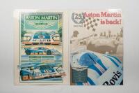ASTON MARTIN RACING: Two Aston Martin laminated racing posters. '25 YEARS ON - Aston Martin is back! 1959-1984' & 1989 ASTON MARTIN racing poster by John Evans