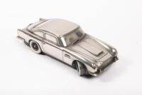 DB5: A fine pewter model of a Aston Martin DB5, by Compulsion Gallery Bromley England. Approx 22.5cm long.