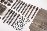 DB2: A collection of parts related to Aston Martin DB2. Including engine parts such as&nbsp;used Liners & Pistons, Head Bolts, Nuts, Sump Bolts, used valves, guides and springs and others. - 4