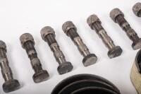 DB6: A collection of Aston Martin DB6 parts including a new pair of steering rack mounts, pair of electric cables for Selecta-Ride shock absorbers, as well as selection of used parts such as conrod nuts and bolts, valves, springs, collets, timing chains, - 13