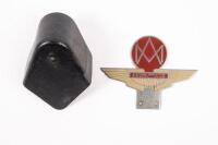 AM V8/DBS: Two Aston Martin items. Boot spring cover & ASTON MARTIN OWNERS CLUB badge