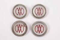AM V8: Four original, second hand Aston Martin AM V8 centre wheel badges