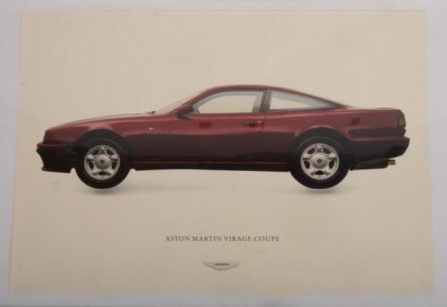 VIRAGE: An Aston Martin Virage coupe print, 50cm high, 70cm wide