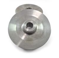 PULLEY: One pair of NOS pulleys. 2 groove aluminium. - 2
