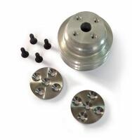 PULLEY WATER PUMP: One NOS Pulley water pump. 3 groove. Two spacers. 3 pieces. Four mounting screws. - 2