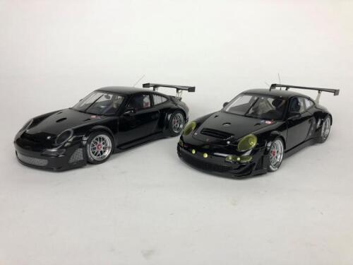 PORSCHE: Two Autoart Porsche 911 GT3 RSR scale models