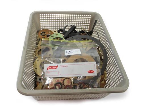 434 · GASKETS: A large selection of mostly NOS paper and fibrous gaskets to suit Aston Martin cars