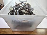 HEADLAMPS: A selection of 7 inch sealed beam and semi sealed beam headlamps plus rims and buckets