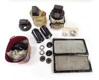 DB6: Windscreen washer bottles and parts. Two bonnet mesh panels and new heater fan - 3