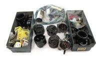 ASTON MARTIN: A selection of 6 cylinder Aston Martin ignition parts, including leads and one NOS distributor cap
