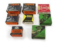 BEARINGS: Eight NOS assorted needle and tapered roller bearings thought to suit Aston Martin cars.