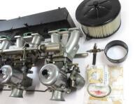CARBURETTORS: Triple SU CARBURETTOR assembly including air box, air filter, joiner and some other mountings. Can suit DBS / DB6 / DB5 / DB4 Vantage. - 2