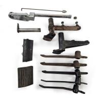 DBS/V8: Handbrake and pedal parts. One handbrake, five brake pedal arms and two automatic pedal pads.