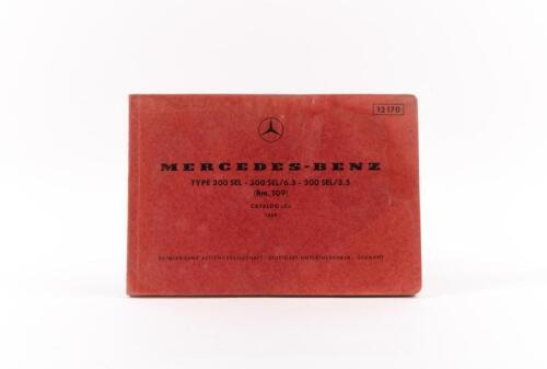 300 SEL: A 1969 Type 300 SEL-300 SEL/6.3-300 SEL/3.5 (Bm.109) parts catalogue booklet (#12170),