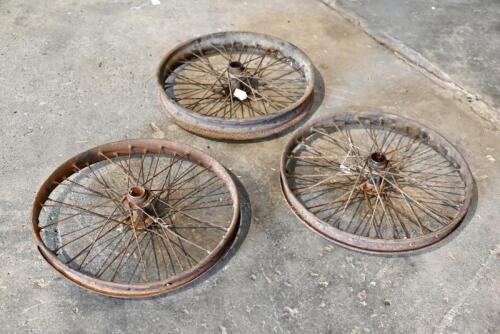 DOUGLAS: A quantity of three rear wheels, believed to be from a Douglas TS or CW [Sydney]