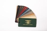ASTON MARTIN: A rare circa 1974/75 Connolly Leather sample guide, with code details, relating to V8 and Lagonda.