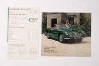 VOLANTE: An original 1960's Aston Martin Volante colour four page sales brochure. With 'ASTON MARTIN PRICE LIST - DB6 Saloon & Volante Convertible'