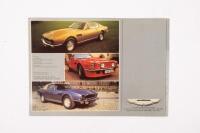 ASTON MARTIN LAGONDA: An original 1979 Aston Martin sales brochure. Colour model photographs for V8 SALOON, V8 VANTAGE, V8 VOLANTE - 3