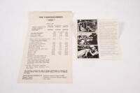 V8: Two 1970 Aston Martin V8 items. Black and white fold out card with model pictures & 'THE THOROUGHBRED' PRICE LIST'