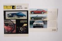 DBS: Two 1960's Aston Martin publications. 'DAVID BROWN ASTON MARTIN' bi-fold carded brochure featuring the DB6 AND VOLANTE, DBS & 1969 ASTON MARTIN - DBS reprinted road test