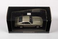 DBS: A diecast&nbsp;1:43&nbsp;scale Minichamps&nbsp;Aston Martin DBS&nbsp;1969 silver green metallic, in original box