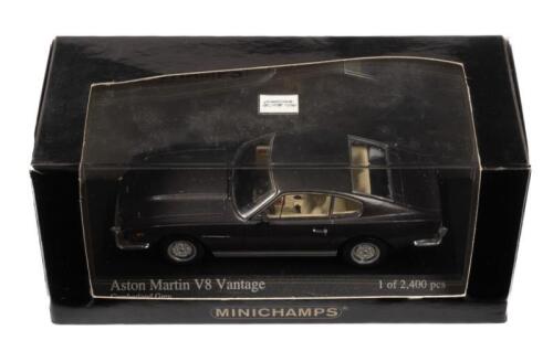 ASTON MARTIN: A diecast 1:43 scale Minichamps Aston Martin V8 coupe 1987 grey metallic, in original box