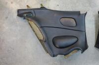 DB7: A pair of left and right side, circa late 1990s DB7 model, black leather interior quarter panel trims - 2