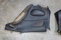 DB7: A pair of left and right side, circa late 1990s DB7 model, black leather interior quarter panel trims - 5