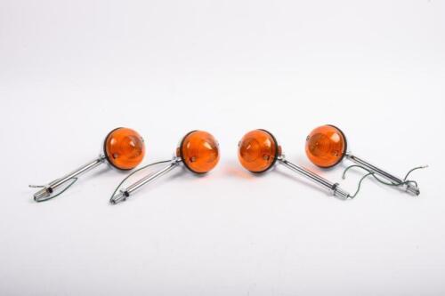 77A · INDICATORS: A set of 4 Genuine Lucas L874 long stem 127mm 5" motorcycle turn indicators as fitted to many 70's British motorcycles, in as new condition
